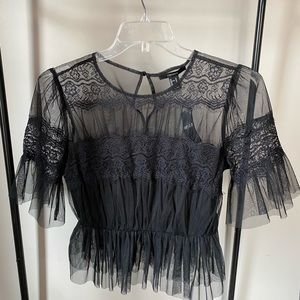 NWT Forever 21 Black Knit Top